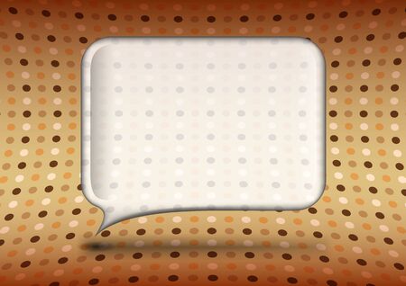Vintage glass speech bubble with polka dot backgroundのイラスト素材