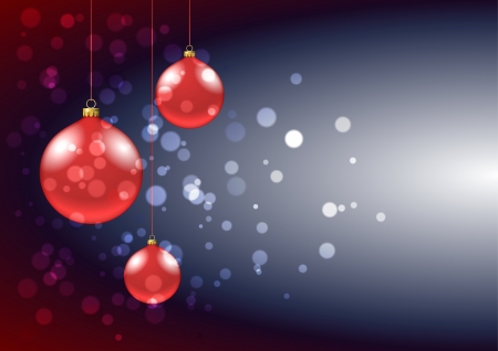 Card with shiny red baubles and sparklesのイラスト素材