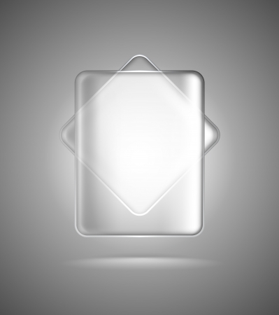 Lightened transparent glass rectangles on grey backgroundのイラスト素材