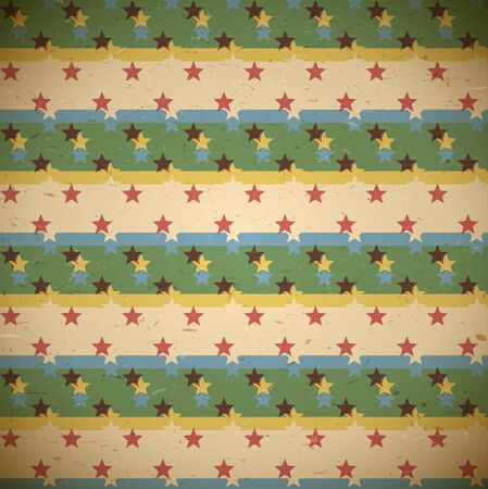 Seamless pattern with shifted retro stars printのイラスト素材