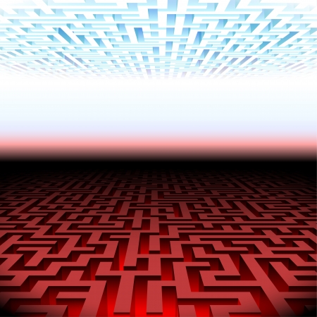 Heaven and hell top and bottom labyrinthのイラスト素材