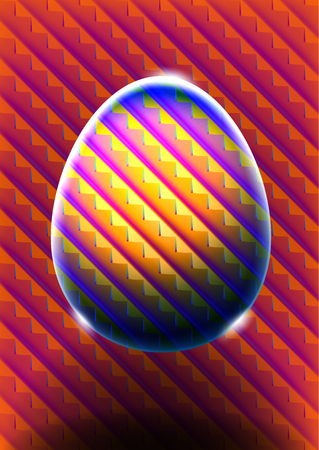 Abstract glass egg with heat map colorsのイラスト素材