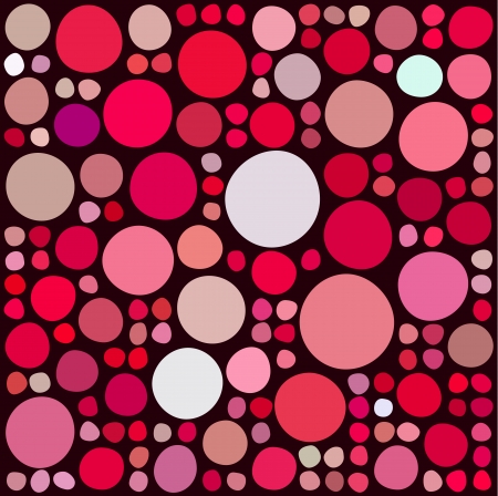 Pattern with randow colored and sized circlesのイラスト素材