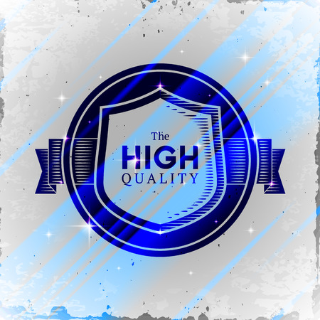 Vintage styled label with glitters on grungy backgroundのイラスト素材