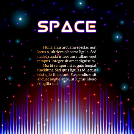 Mystic shiny sound sign with sparkles in galaxyのイラスト素材