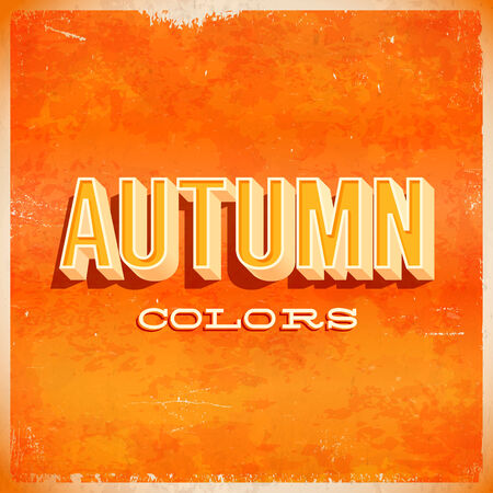 Autumn typographic grunge poster with 3D lettersのイラスト素材
