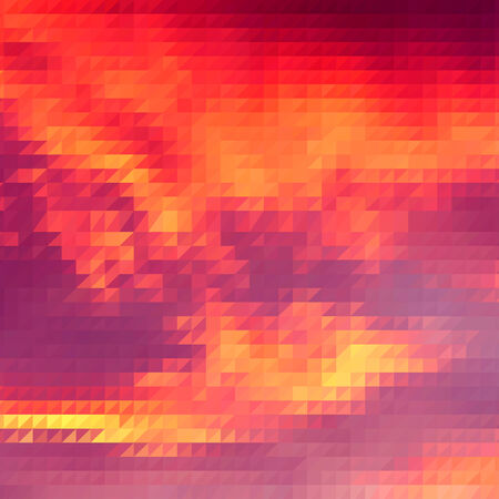 Sundown themed blurry background with triangular gridのイラスト素材
