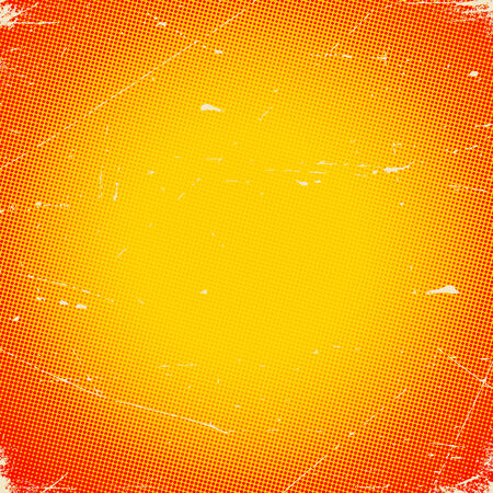 Old scratched paper card with halftone gradientのイラスト素材