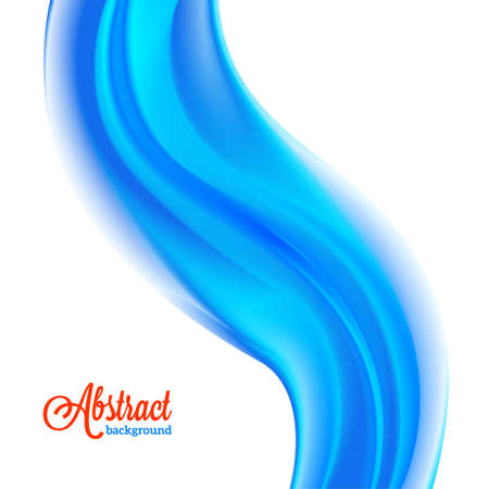 Abstract blurred background with blue flowing waveのイラスト素材