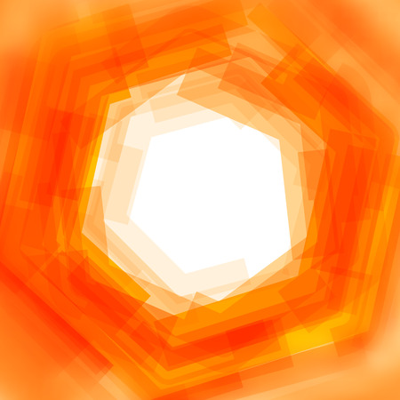 Vector background with orange hex lines and blurred edgeのイラスト素材