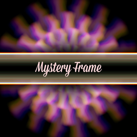 Mystic shiny card with round ornament and color aberrationsのイラスト素材