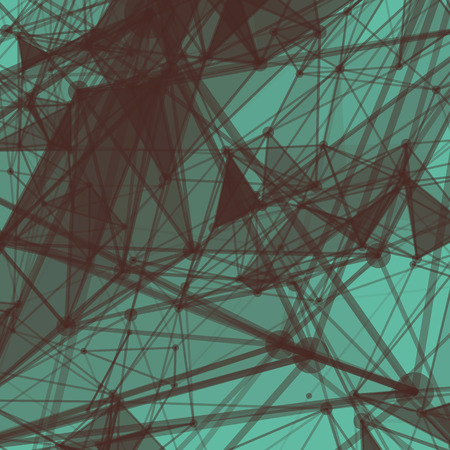 Abstract background with dotted grid and triangular cellsのイラスト素材