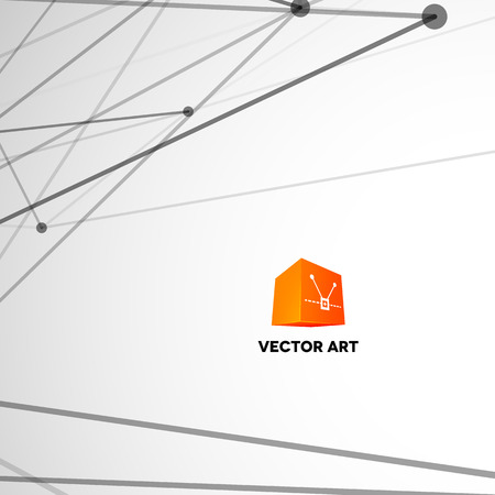 Abstract background with dotted grid and triangular cellsのイラスト素材