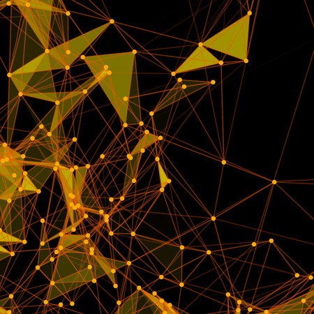 Abstract background with dotted grid and triangular cells