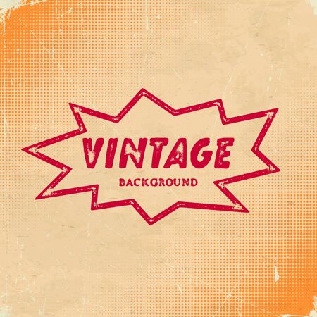 Old scratched paper card with halftone gradientのイラスト素材