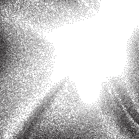 Abstract background with wavy gradient of scattered dotsのイラスト素材
