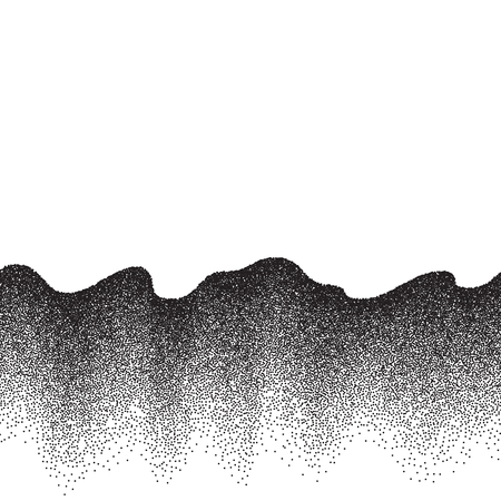 Abstract background with wavy gradient of scattered dotsのイラスト素材