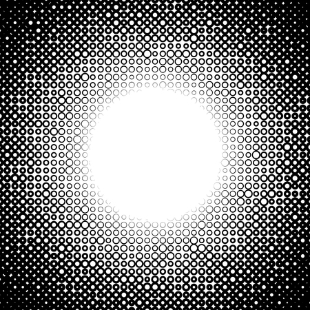 Background with gradient of monochrome circles gridのイラスト素材