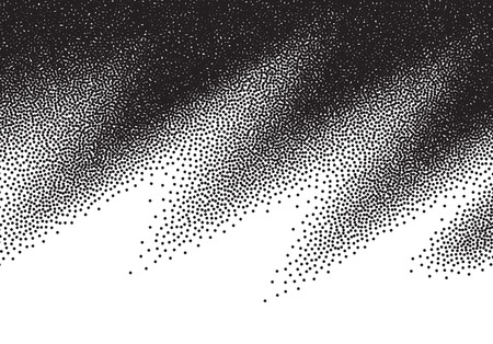 Dotwork gradient background, black and white stipple dotsのイラスト素材