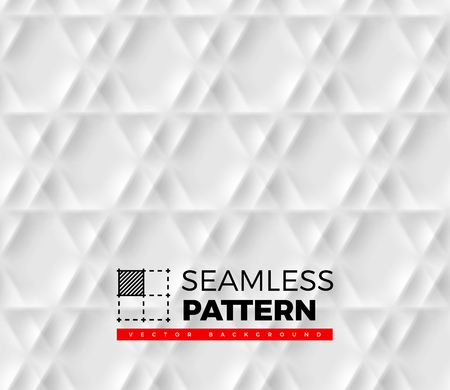 Pattern with hexagonal cells made from shadows and lights in origami style. White background.のイラスト素材