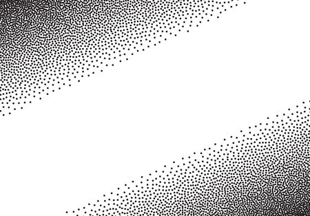 Dotwork gradient background, black and white stipple dotsのイラスト素材