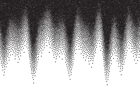 Dotwork gradient background, black and white stipple dotsのイラスト素材