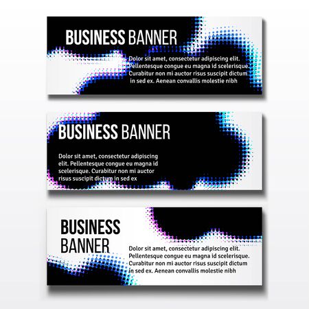 Set of three horizontal business banners templatesのイラスト素材
