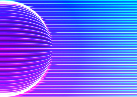 Neon lines background with glowing 80s retro vapor wave styleのイラスト素材