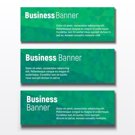 Set of three horizontal business banners templatesのイラスト素材