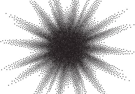 Dotwork gradient background, black and white stipple dotsのイラスト素材
