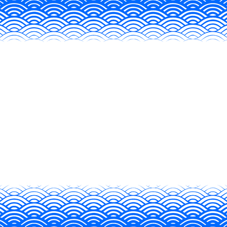 Blue Background with abstract line waves gradient ornament illustration.のイラスト素材