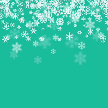 Christmas snow seasonal background with scattered snowflakes falling in winter time for New Years holidaysのイラスト素材