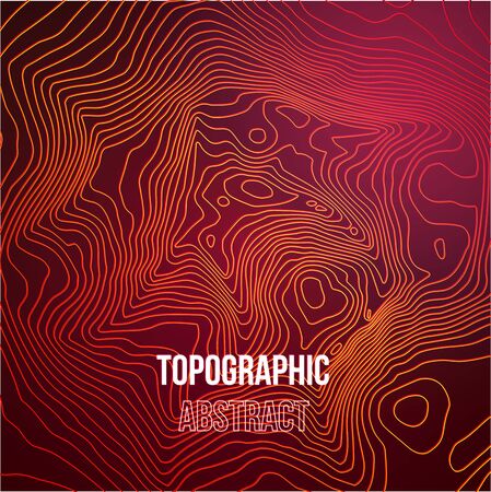 Topographic map colorful abstract background with contour altitude linesのイラスト素材