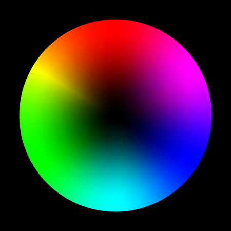 Color wheel or circle with coloristic shade variations round tableのイラスト素材