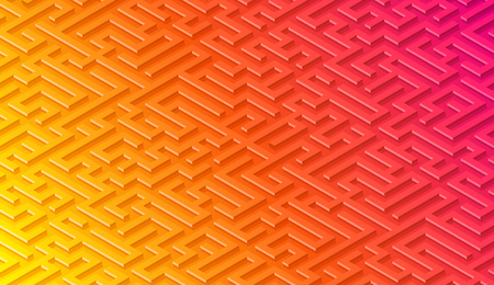 Maze pattern abstract background with vibrant colorful labyrinth for mobile lock screen, poster or wallpaperのイラスト素材