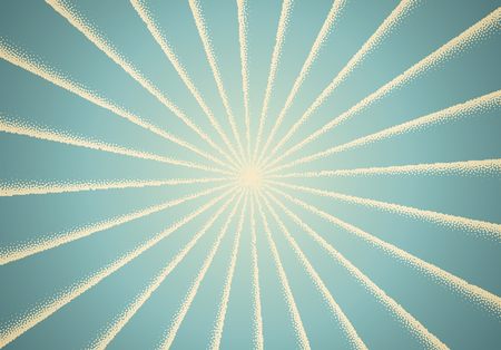Dotwork sun rays card or poster with stippled dots in vintage or grungy tattoo retro styleのイラスト素材