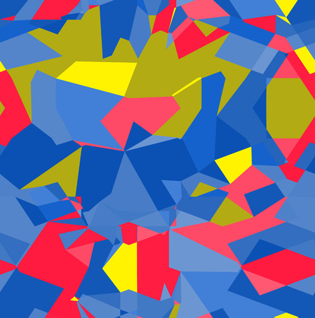 Colorful seamless pattern with chaotic messy geometric shapesのイラスト素材
