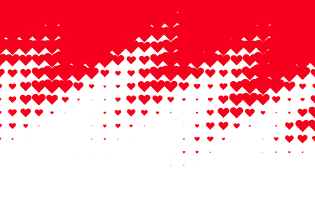 Valentine's Day background with simple heart shaped filter or ornamental grid with size gradientのイラスト素材