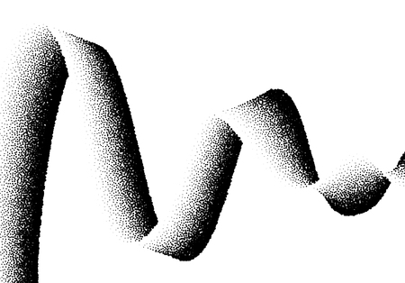 Abstract background with wavy gradient of scattered dotsのイラスト素材