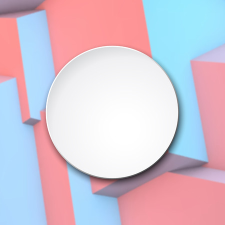 Abstract background with overlapping rose quartz and serenity cubes