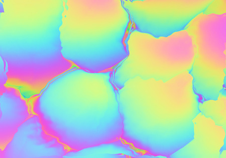 Abstract background with colorful flow and ripple over 3d shapes