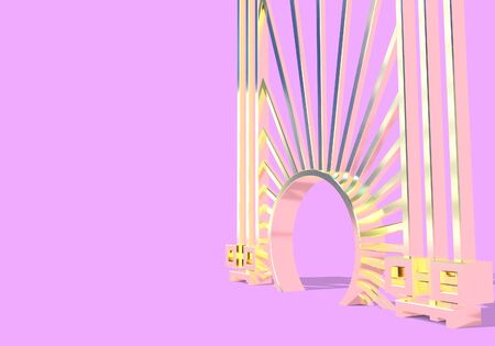 Art deco or modern abstract golden gate with vintage 1920 styleの写真素材