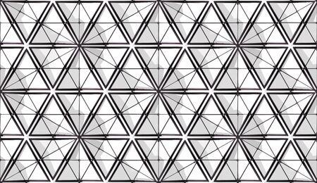 Abstract 3D background with fantasy luxury pattern of black and white plastic and metallic...