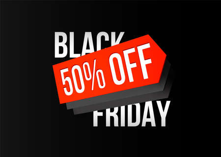 Black Friday discount poster with sale price tagのイラスト素材