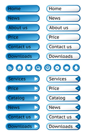 Set of web buttonsのイラスト素材