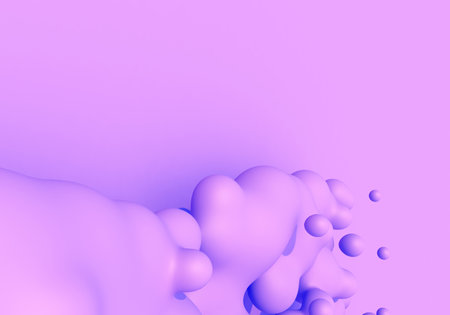 Abstract background with pink and blue liquid drops in vaporwave styleの写真素材