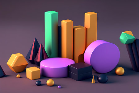 Data abstract concept with clusters, particles and objects collected and sorted. Digital sorting and management concept. Generated AIの素材