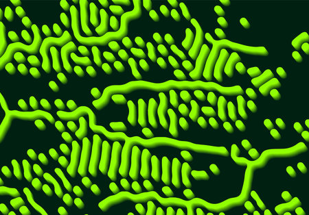 Abstract background with optical illusion generative pattern and vibrant fluid psychedelic colorsのイラスト素材