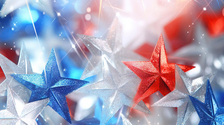 Abstract shiny background with blue and golden glitter. Scattered confetti sparkles with shiny gold and blue color. Generated AIの素材