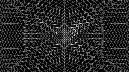 Geometric grid background with 80s styled mesh. Cyberpunk abstract background with retro computer gridのイラスト素材